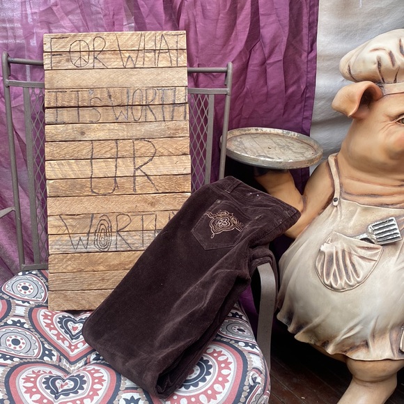 🤗323-UR Powerful ❤️~POINTZERO-Brown Corduroy Stretch Flares - Picture 3 of 15